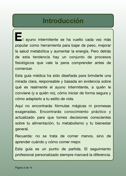 Guía Médica para el ayuno intermitente
